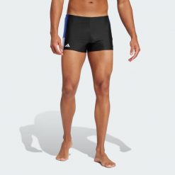 Bokserki Colorblock Swim. Czarne bokserki męskie Adidas, bez wzorów, z materiału. Za 139.00 zł.
