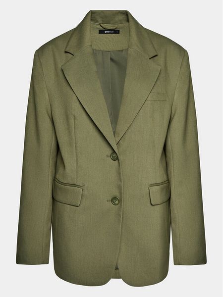 Gina Tricot Marynarka 19703 Khaki Oversize. Brązowe marynarki i żakiety damskie Gina Tricot, bez wzorów, z syntetyku, bez kołnierzyka, bez ramiączek. Za 279.99 zł.