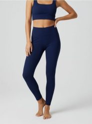 Sportowe legginsy bezszwowe - granatowy. Niebieskie legginsy damskie Sinsay, l, bez wzorów. Za 35.99 zł.