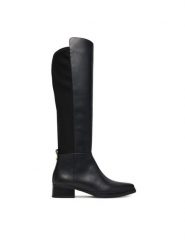 MICHAEL Michael Kors Muszkieterki Lex 40F5LXMB5L Czarny. Czarne kozaki damskie MICHAEL Michael Kors, bez wzorów, ze skóry, bez obcasa, na płaskiej podeszwie, bez zapięcia. Za 879.99 zł.