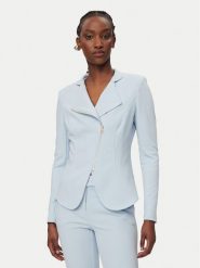 Rinascimento Marynarka CFC0127901003 Błękitny Slim Fit. Niebieskie marynarki i żakiety damskie Rinascimento, bez wzorów, z syntetyku, bez kołnierzyka, bez ramiączek. Za 579.99 zł.