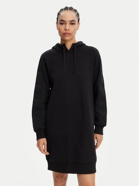 Armani Exchange Sukienka dzianinowa XW000501 AF12804 UC001 Czarny Relaxed Fit. Czarne sukienki damskie Armani Exchange, s, bez wzorów, z bawełny, bez kołnierzyka, bez ramiączek. Za 379.99 zł.