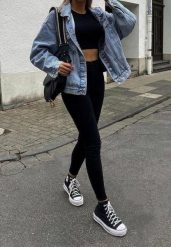 Czarne Legginsy Lepheilise. Czarne legginsy damskie Renee, bez wzorów, z dzianiny. Za 14.99 zł.