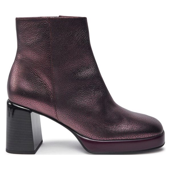 Botki Hispanitas. Czerwone botki damskie Hispanitas, bez wzorów, bez obcasa, na słupku, bez zapięcia. Za 489.99 zł.