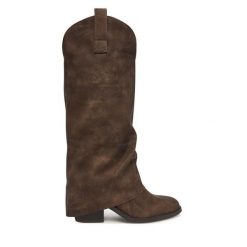 Botki Call It Spring. Brązowe botki damskie Call it Spring, bez wzorów, bez obcasa, na słupku, bez zapięcia. Za 469.99 zł.