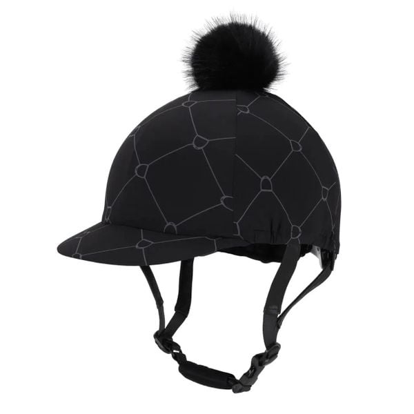 Czapka na kask jeździecki QHP Liora. Czarne czapki damskie QHP, bez wzorów, z elastanu. Za 131.50 zł.