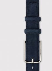 PAKO LORENTE - Zamszowy pasek męski w kolorze granatowym. Niebieskie paski męskie Pako Lorente, z zamszu. Za 149.99 zł.