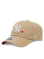 47 Brand Czapka z daszkiem MLB New York Yankees Icon '47 CLEAN UP B-ICONC17GWS Khaki. Brązowe czapki damskie 47 Brand, bez wzorów, z bawełny. Za 99.99 zł.