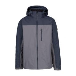Męska Kurtka Wodoodporna Curbridge TP75. Niebieskie kurtki męskie Trespass, m, bez wzorów, z materiału, klasyczne, z kapturem. Za 218.99 zł.
