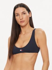 Tommy Hilfiger Góra od bikini UW0UW05098 Granatowy. Niebieskie bikini Tommy Hilfiger, bez wzorów, z syntetyku. Za 129.99 zł.