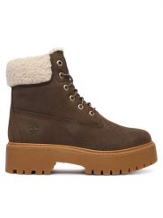 Timberland Trzewiki TB0A2PU6W011 Brązowy. Brązowe botki damskie Timberland, bez wzorów, ze skóry, bez obcasa, na płaskiej podeszwie, bez zapięcia. Za 849.99 zł.