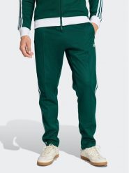 Adidas Spodnie dresowe Beckenbauer KE1668 Zielony ciemny Regular Fit. Zielone spodnie sportowe męskie Adidas, m, bez wzorów, z dresówki. Za 237.99 zł.
