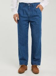Jeansy męskie loose w prążek granatowe Temir 540. Niebieskie eleganckie spodnie męskie BIG STAR, z denimu, eleganckie. W wyprzedaży za 99.99 zł.