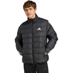 Kurtka męska adidas Essentials 3-Stripes. Czarne kurtki męskie Adidas, m, bez wzorów, z materiału, bez kaptura. Za 398.99 zł.