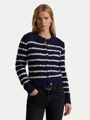 Polo Ralph Lauren Kardigan 211947909001 Granatowy Regular Fit. Niebieskie kardigany damskie Polo Ralph Lauren, s, bez wzorów, z wełny, bez kołnierzyka. Za 679.99 zł.