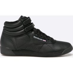 Reebok Classic - Buty Classic Freestyle Hi. Czarne obuwie sportowe damskie Reebok Classic, bez wzorów, z materiału, z okrągłym noskiem, bez zapięcia, Adidas Advantage, climacool (adidas). W wyprzedaży za 239.90 zł.