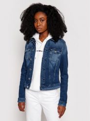 Tommy Jeans Kurtka jeansowa Vivianne DW0DW09219 Granatowy Slim Fit. Niebieskie kurtki damskie Tommy Jeans, xxs, bez wzorów, z bawełny, bez kaptura. Za 309.99 zł.