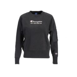 Damska bluza Champion Crewneck Sweatshirt 113314-KK001. Czarne bluzy damskie Champion, xs, bez wzorów, z bawełny, klasyczne, bez ramiączek, bez kaptura. Za 237.72 zł.
