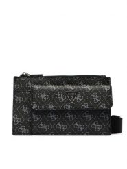 Guess Saszetka HMMILO P6391 Czarny. Czarne saszetki i nerki męskie Guess, z aplikacjami, z materiału. Za 284.99 zł.