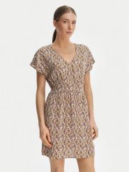 ONLY Sukienka letnia Nova 15342707 Brązowy Regular Fit. Brązowe sukienki damskie ONLY, na lato, l, bez wzorów, z wiskozy, bez kołnierzyka, bez ramiączek. Za 129.99 zł.