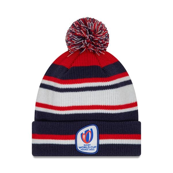 Czapka Mistrzostwa Świata w Rugby 2023 w paski. Białe czapki damskie New Era, bez wzorów. Za 162.50 zł.