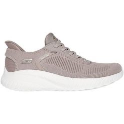 Buty sportowe damskie Skechers Bobs Squad Chaos C. Fioletowe obuwie sportowe damskie Skechers, bez wzorów, z materiału, bez zapięcia, trekkingowe, Skechers Sport. Za 344.00 zł.