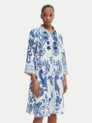 Iconique Sukienka koszulowa Romina IC26-037 Niebieski Regular Fit. Niebieskie sukienki damskie Iconique, m, bez wzorów, z wiskozy, bez kołnierzyka, bez ramiączek, koszulowe. Za 439.99 zł.