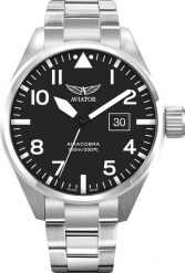 Zegarek Aviator Zegarek męski Aviator V.1.22.0.148.5 srebrny. Szare zegarki męskie AVIATOR, bez wzorów, srebrne. Za 1,900.00 zł.