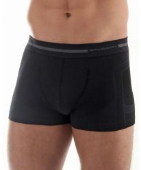 Bokserki męskie z wełną merino Brubeck COMFORT WOOL. Czarne bokserki męskie Brubeck, bez wzorów, z dzianiny. Za 79.99 zł.