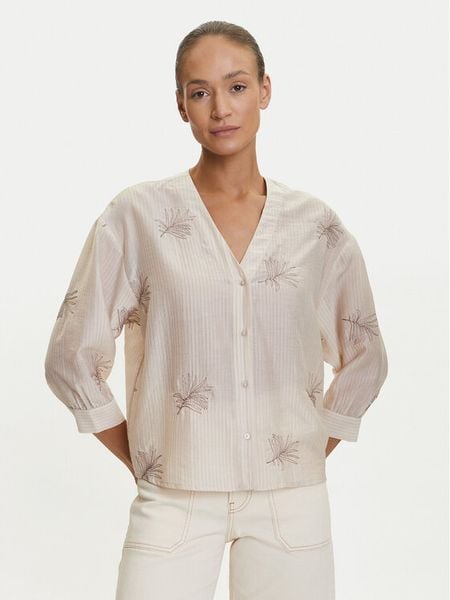 Tatuum Koszula Rue T2509.078 Beżowy Relaxed Fit. Brązowe koszule damskie Tatuum, bez wzorów, z lyocellu, bez kołnierzyka, bez ramiączek. Za 159.99 zł.