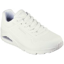Buty sportowe męskie Skechers Uno Stand On Air. Białe buty sportowe męskie Skechers, bez wzorów, z materiału, bez zapięcia. Za 414.00 zł.