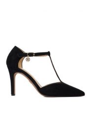 Nine West Szpilki CEO-CD25-193-1 Czarny. Czarne szpilki damskie Nine West, bez wzorów, z materiału, bez obcasa, na szpilce, bez zapięcia. Za 229.99 zł.