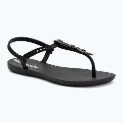 Sandały damskie Ipanema Class Charmi. Czarne sandały damskie Ipanema, bez wzorów, z materiału, bez obcasa, bez zapięcia. Za 119.99 zł.