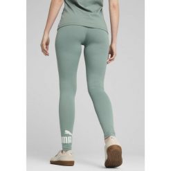 Legginsy damskie z logo No. 1 ESS PUMA Green Moon. Szare legginsy damskie Puma, bez wzorów, z gumy. W wyprzedaży za 94.00 zł.