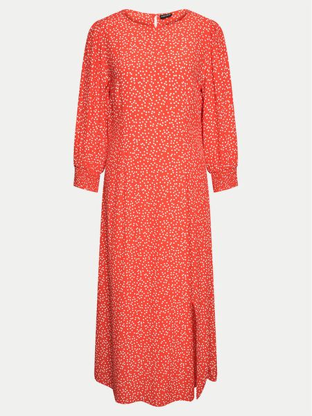 Pieces Sukienka letnia Sui 17149330 Czerwony Regular Fit. Czerwone sukienki damskie Pieces, na lato, s, bez wzorów, z wiskozy, bez kołnierzyka, bez ramiączek. Za 149.99 zł.