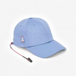 Czapka z daszkiem żeglarska Decathlon 100. Niebieskie czapki damskie Decathlon, bez wzorów, z bawełny, sportowe. Za 39.99 zł.