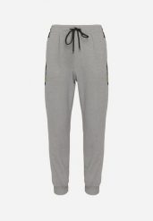 Szare Spodnie Dresowe z Elastyczną Gumką w Pasie i Ściągaczami Olenara. Szare spodnie materiałowe męskie Born2be, l, z aplikacjami, z dresówki. Za 34.99 zł.