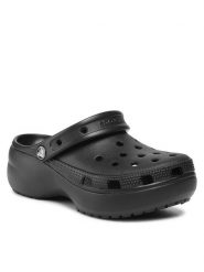 Crocs Klapki Classic Platform Clog 206750 Czarny. Czarne klapki damskie Crocs, bez wzorów, z tworzywa sztucznego, bez obcasa, bez zapięcia. Za 229.99 zł.