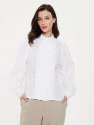 Karen by Simonsen Koszula Nadia 10104854 Biały Regular Fit. Białe koszule damskie Karen by Simonsen, bez wzorów, z bawełny, bez kołnierzyka, bez ramiączek. Za 499.99 zł.