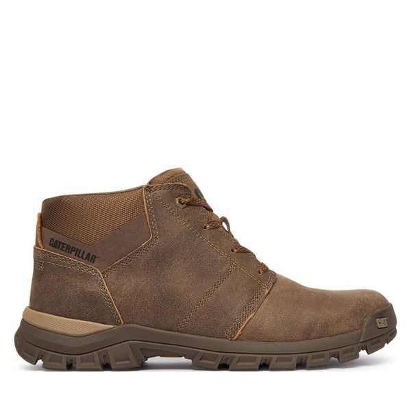 Trzewiki CAT Footwear. Brązowe botki męskie CAT Footwear, bez wzorów, bez obcasa, bez zapięcia. Za 519.99 zł.