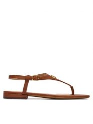 LAUREN RALPH LAUREN Sandały 802982881001 Brązowy. Brązowe sandały damskie Lauren Ralph Lauren, bez wzorów, ze skóry, bez obcasa, na płaskiej podeszwie, bez zapięcia. Za 629.99 zł.