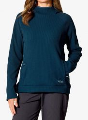 Bluza z kapturem damska Rab Hepton Pullover Hoody. Niebieskie bluzy damskie RAB, m, bez wzorów, z materiału, bez ramiączek, z kapturem. Za 483.99 zł.