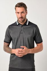 Męska Koszulka polo golf rękaw 1/2 QuickDry TwoTone do rozm. 7XL. Czarne swetry męskie JAY-PI, m, bez wzorów, z bawełny, bez kołnierzyka, bez ramiączek. Za 191.99 zł.