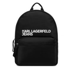Plecak Karl Lagerfeld Jeans. Czarne plecaki męskie Karl Lagerfeld Jeans, bez wzorów, z jeansu, sportowe. Za 639.99 zł.