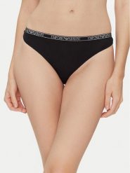 Emporio Armani Underwear Komplet 2 par fig klasycznych EW000406 AF10889 MC005 Czarny. Czarne majtki damskie Emporio Armani Underwear, z wiskozy. Za 139.99 zł.