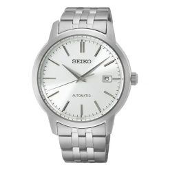 Seiko Mężczyźnizegarek Zegarki męskie 1 ct Męskie. Białe zegarki męskie Seiko, bez wzorów, z materiału, srebrne. Za 1,405.99 zł.