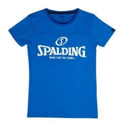 Koszulka damska Spalding Essential Logo. Niebieskie bluzki damskie SPALDING, bez wzorów, sportowe, bez kołnierzyka, bez ramiączek. Za 142.45 zł.