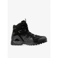 Buty trekkingowe męskie Garmont T4 Tour Regular GORE-TEX. Czarne buty zimowe męskie Garmont, bez wzorów, z gore-texu, bez obcasa, bez zapięcia. Za 389.00 zł.