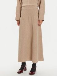 IVY OAK Spódnica trapezowa Kaia Rose IO113148 Beżowy Loose Fit. Brązowe spódnice damskie IVY & OAK, m, bez wzorów, z wełny, trapezowe. Za 849.99 zł.
