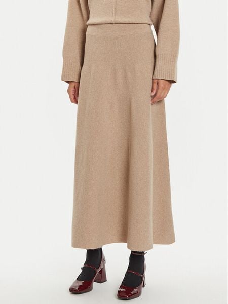 IVY OAK Spódnica trapezowa Kaia Rose IO113148 Beżowy Loose Fit. Brązowe spódnice damskie IVY & OAK, xs, bez wzorów, z wełny, trapezowe. Za 679.99 zł.